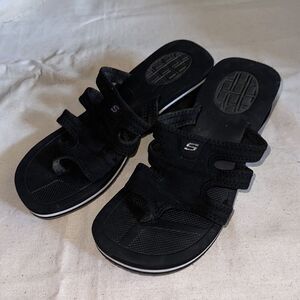 Skechers Y2K halo kitten heel wedge Cali Rumblers EUC